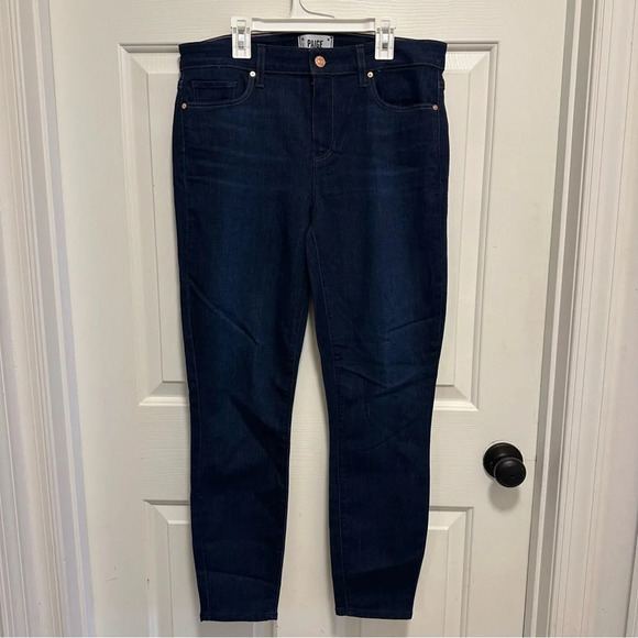 Paige Verdugo Ankle Dark Wash Jeans Women's Size 31 - Picture 1 of 5